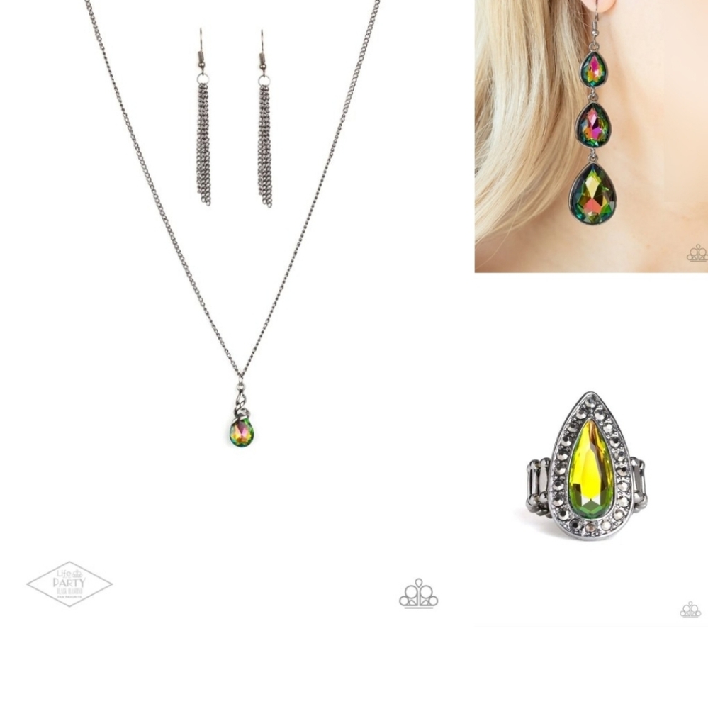 💥 3 pc Papparazi Oil Spill Timeless Trinket Neckl